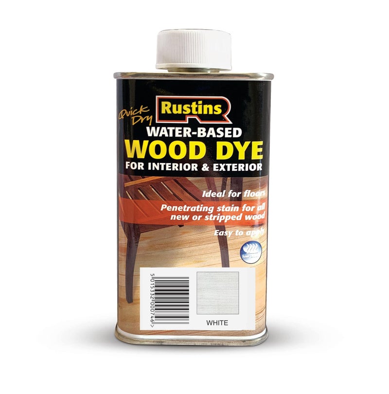 Rustins Wood Dye White 250ml - Image 1